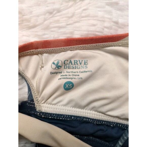 Carve Design Womens XS Dahlia One Piece Bathing Suit Stripe Navy Blue Swim Beach - Picture 9 of 10